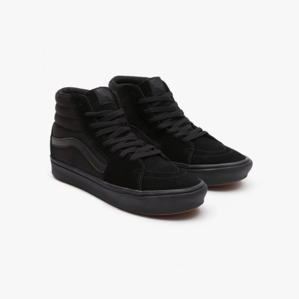 Vans Unisex Canvas and Suede Black ComfyCush Sk8–Hi | NWT